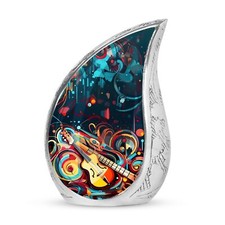 Swirling Guitar Abstract Urn - Small Urn For Human Ashes - Urn For Ashes picture