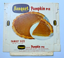 Vintage 1960s Banquet PUMPKIN PIE Box Halloween Style frozen kids food tv dinner picture