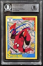 Andrew Garfield Signed 1991 Impel Marvel Universe Spider-Man Trading Card (BAS) picture