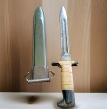 Vintage Original Military WWII M1 Garand Bayonet Knife & Scabbard Rare picture