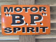 VINTAGE PORCELIAN BP MOTOR SPIRIT PORCELAIN SIGN APPX 15.5