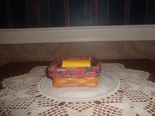 Longaberger 2002 Stuck On You Basket Set with Dispenser Lid - Old Glory picture