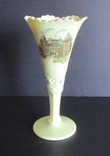 Early 20th Century Souvenir EAPG Custard Glass Vase Capitol Bldg Albany New York picture