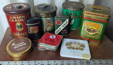 9 VTG Advertising Tobacco Tins Union Leader, Half & Half, Sail, Dutch Masters picture