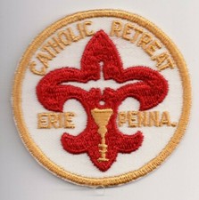 BSA Catholic Retreat Patch, Erie Pennsylvania, 1950s-60s, Crisp Mint picture