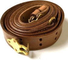M1907 Leather Sling - Leather & Brass Hardware U.S. Springfield WWI 1907 Pattern picture