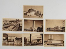 7 Paris Exposition 1937 Pavilions Art Deco Architecture VTG Real Photo Postcards picture