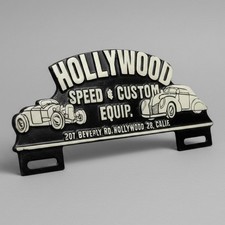 Custom Speed Shop Hollywood FOB License Plate Topper picture