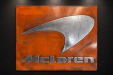 McLaren Garage Sign 20x24” Hand Cast Aluminum Relief Metal Wall Art picture