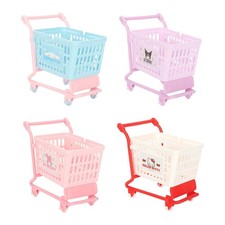 Miniso Mini Shopping Cart Desk Organizer Sanrio Characters Storage Basket 4