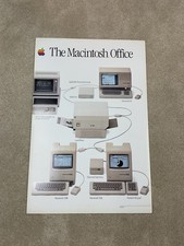 Vintage 1985 Apple MACINTOSH OFFICE Poster, Original, Backside Mounted On Board picture