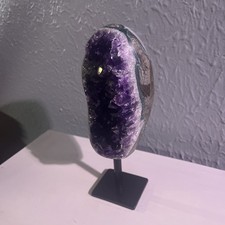 Beautiful Amethyst Geode On Stand From Uruguay. picture