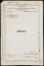 Photo:Geo F Blake Mfg Co Simplex Pumps Engines Trade Mark 1896 picture