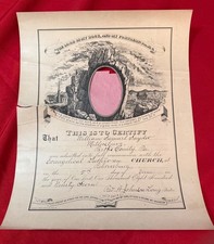 antique original PA Dutch FRAKTUR Confirmation Certificate 1897 ESTATE SALE FIND picture