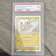 PSA 9 Pikachu 108/SM-P SM Promo 2017 Japanese Holo Pokemon Card picture
