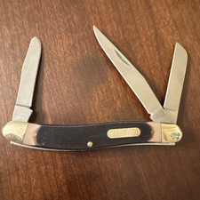 Schrade Old Timer 61OT Stockman 3-Blade Folding Pocket Knife Brown Handle picture