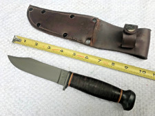 Nice Vintage WWII U.S. Navy USN MK 1 Knife PAL RH-35 & leather sheath* picture