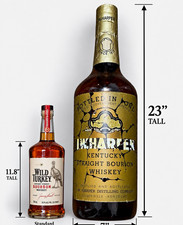 Vintage I.W. Harper Bourbon EMPTY Advertising Display Bottle 23”x4”. picture