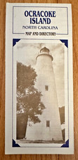 Ocracoke Island North Carolina Travel Brochure Map Vintage picture