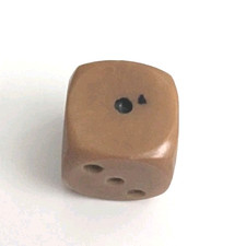 Bakelite Butterscotch Rounded Vintage Single Die Six Sided 1/2