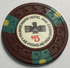Thunderbird Las Vegas $5 Casino Chip- Obsolete- Horsehead Mold picture