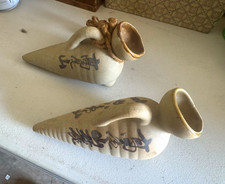 Set of Vintage 1970s Sapporo, Japan Rustic Horizontal Sake Pitchers Yoko-Dokkuri picture