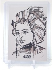 PADME AMIDALA 2024 TOPPS STAR WARS SKETCH BASAK KAHRAMAN AUTO 1/1 Q4920 picture