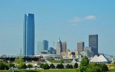 OKLAHOMA CITY SKYLINE OKC Buildings Skyscrapers Horizon Poster Photo 24x36 picture