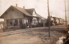 PMK Lawrenceburg TN Railroad Station Train Depot RPPC Photo Postcard COPY picture