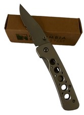 Vintage CRKT 6612 Doolittle Serrated Folding Knife Skeleton Handle NOS Box picture