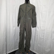 VTG 1969 USAF CWU‑27/P Nomex Coveralls Vietnam Military 44R Green Flight Suit picture