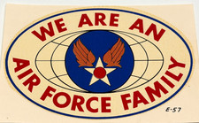 c1960s US Air Force Family Sticker Decal picture