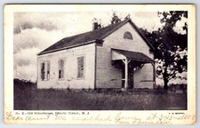 [E9] Postcard Undivided Back 1906 Old Schoolhouse Liberty Corner NJ picture