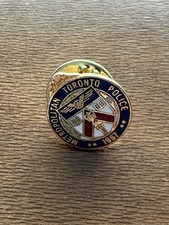Vintage Metropolitan Toronto Police Gold Tone Enamel Pin 1/2” picture