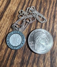 Vtg. Regina Sterling Saint Christopher Medal Religious Catholic Pendant Charm #I picture
