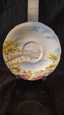 Vintage Paragon England Bone China Cliffs of Dover Saucer Only Gold Trim 1940s picture