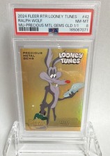 Fleer 2024 Retro Looney Tunes Ralph Wolf PMG Gold #42 PSA 8 1/1 picture