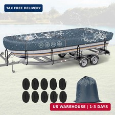 Jon Boat Cover 14-16FT, 900D Waterproof Trailerable Boat Cover picture