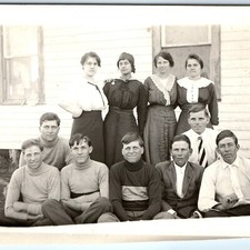 c1910s Group Young Adults RPPC Men Women Sweaters Fashion Real Photo Postcard picture
