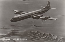 vintage rppc Lockheed Electra L-188 aircraft in company colours picture