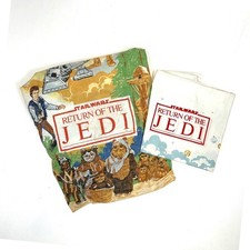 Vintage 1983 Star Wars Return of the Jedi Pillowcase and Fitted Twin Sears picture
