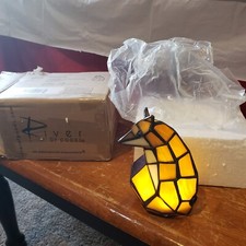 NEW River of Goods Tiffany Inspired Stained Art Glass Roses Fox Table Lamp light picture