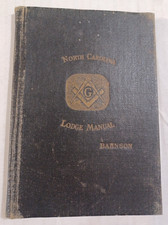 1957 North Carolina Lodge Manual, Masonic Book, Freemasonry, Charles Bahnson picture