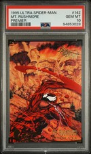 1995 ULTRA SPIDER-MAN PREMIERE #142 MT. RUSHMORE PSA 10 picture