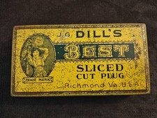 Vintage Dill's Best Pocket Flip Top Tobacco Pocket Tin picture