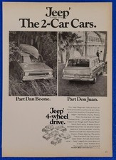 1969 CLASSIC JEEP WAGONEER ORIGINAL PRINT AD 
