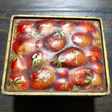 Antique Macfarlane Lang Strawberry Basket Biscuit Tin C. 1909 Edwardian Litho picture