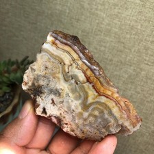Natural crazy Mexican agate Crystal gemstone rough original Specimen 143g A6073 picture