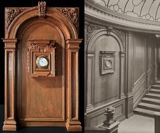 rms TITANIC AFT Clock-White Star Line- with architectural surround picture