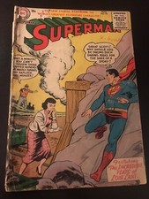 Rare Superman Comics Golden Age 1955 No Back Cover Front Cover Taped #99 GC picture